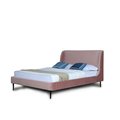 Manhattan Comfort Heather Full-Size Bed in Velvet Blush and Black Legs S-BD003-FL-BH